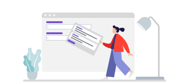 lady adding components to a web browser